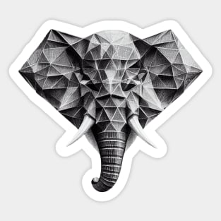 Elephant head sketch Sticker